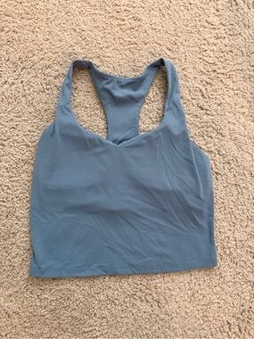 Fabletics Dusty Blue Racerback Crop